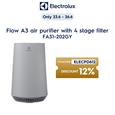 Flow A3 抗菌空氣清淨機(灰) 適用8坪空間