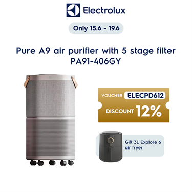 Pure A9 高效能抗菌空氣清淨機 (淺灰) 適用9坪空間